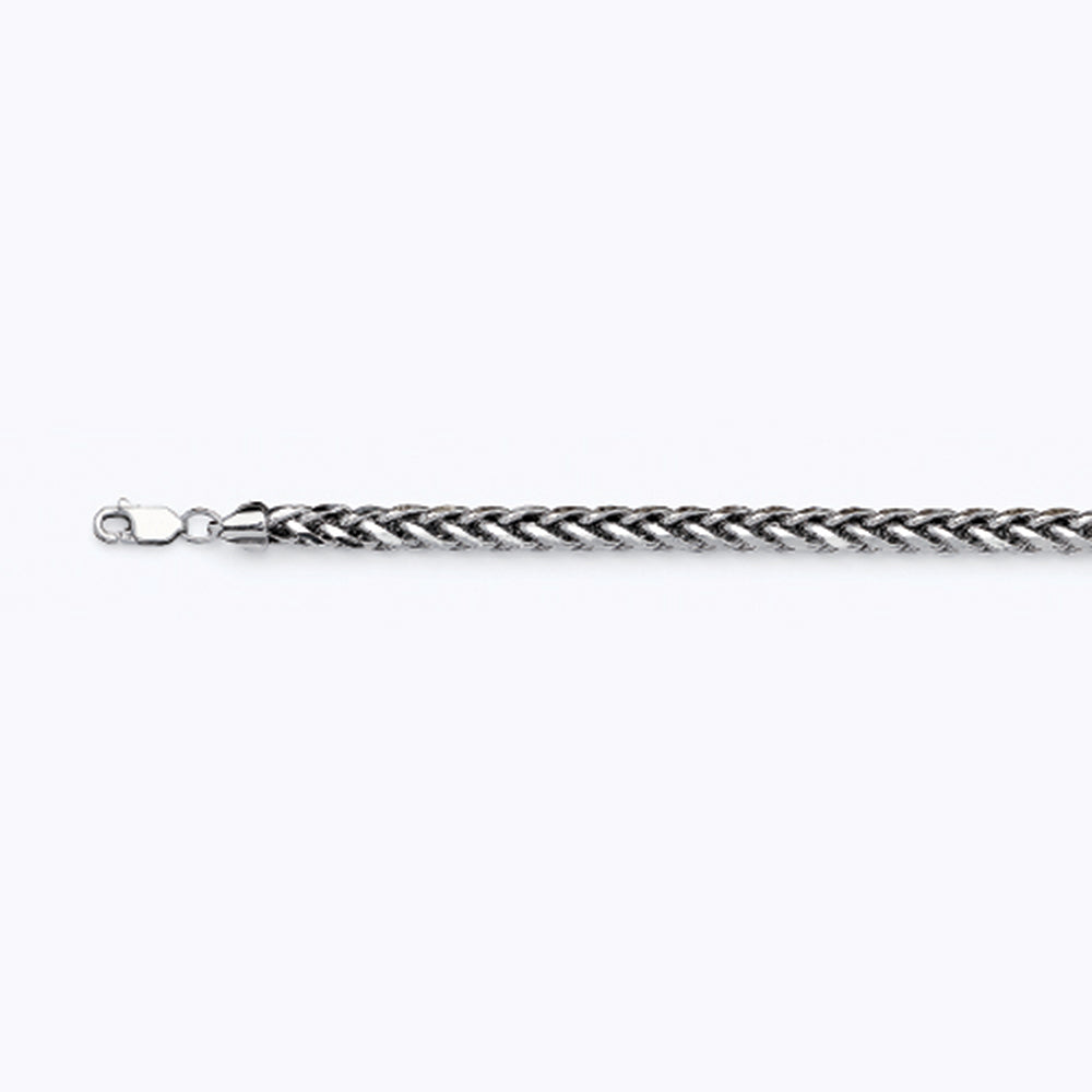 10K 5MM WHITE GOLD PALM 16" CHAIN NECKLACE