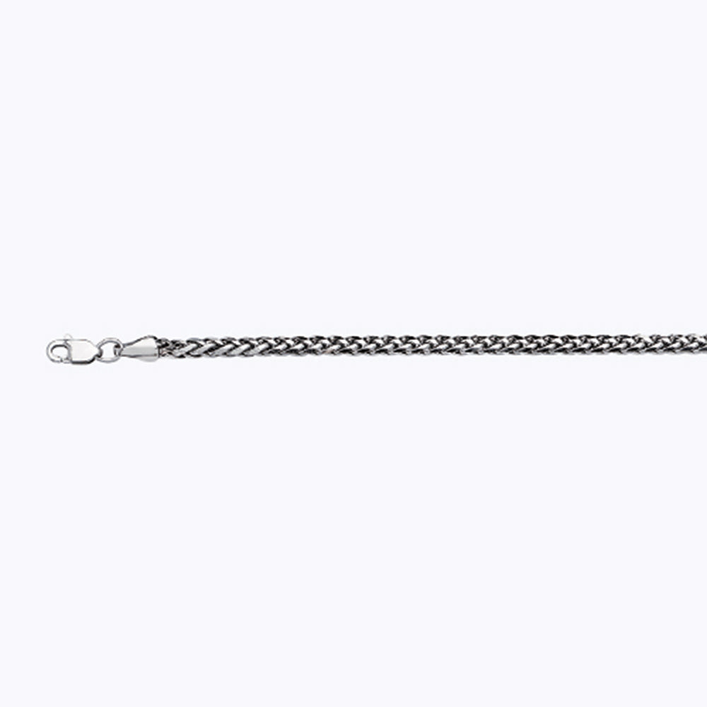 14K 2.5MM WHITE GOLD PALM 16" CHAIN NECKLACE