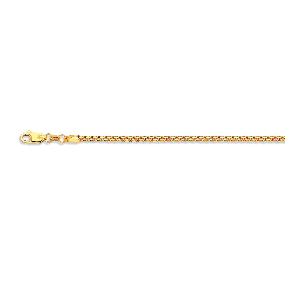 10K 2.5MM YELLOW GOLD VENETIAN BOX 16" CHAIN NECKLACE
