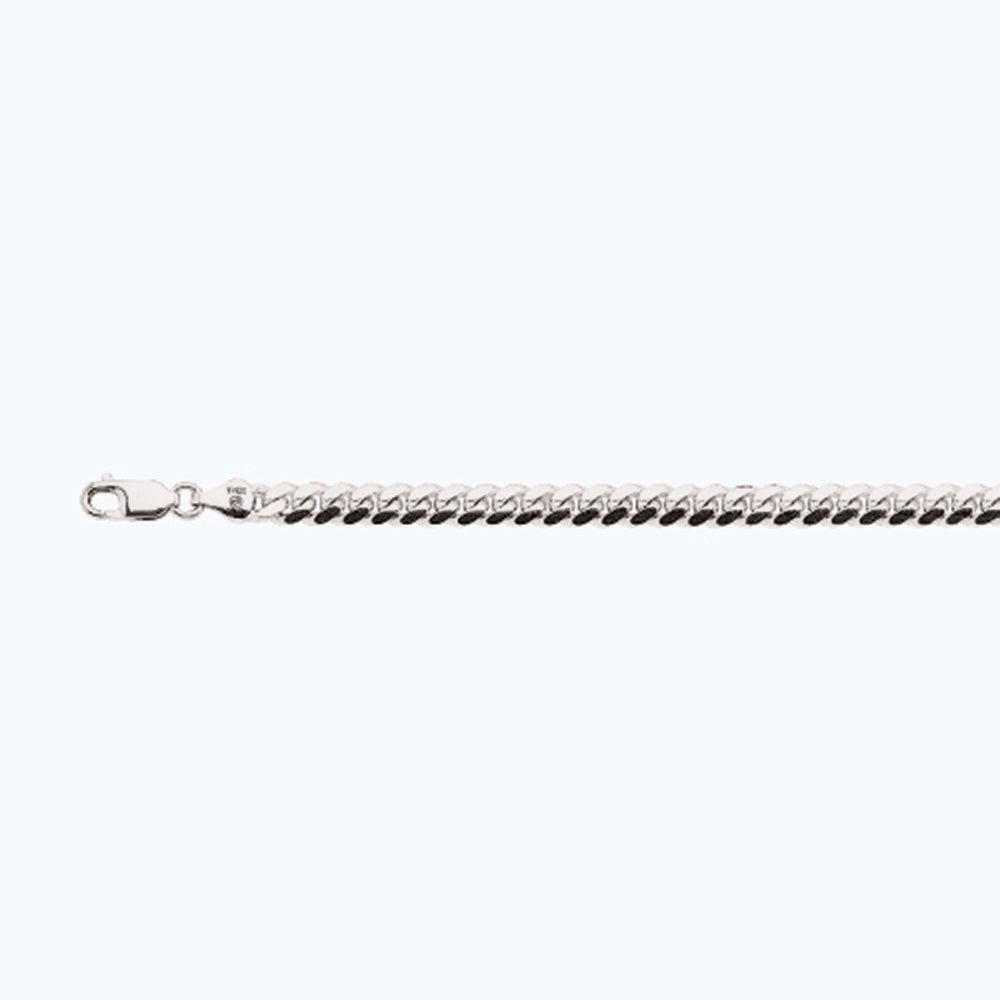 14K 6MM WHITE GOLD SOLID MIAMI CUBAN 16" CHAIN NECKLACE (AVAILABLE IN LENGTHS 7" - 30")