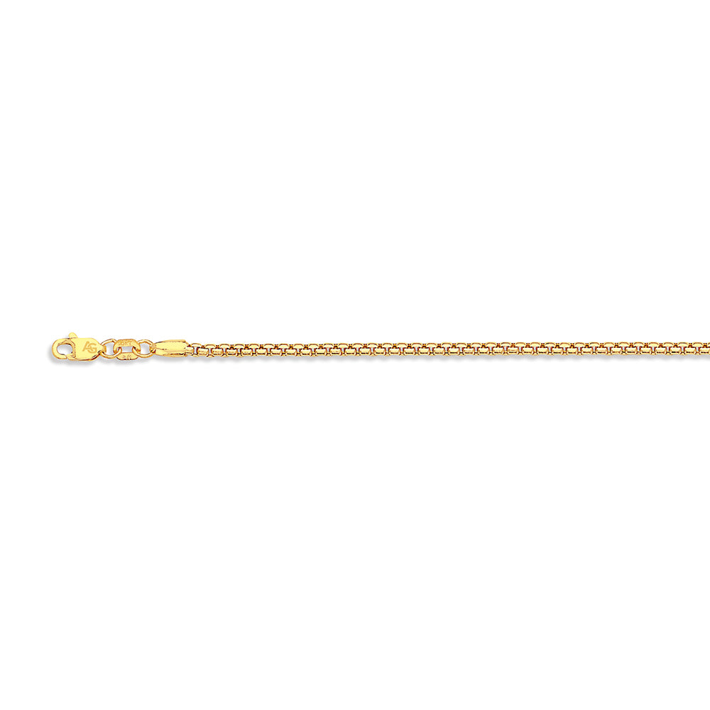 10K 2MM YELLOW GOLD VENETIAN BOX 16" CHAIN NECKLACE