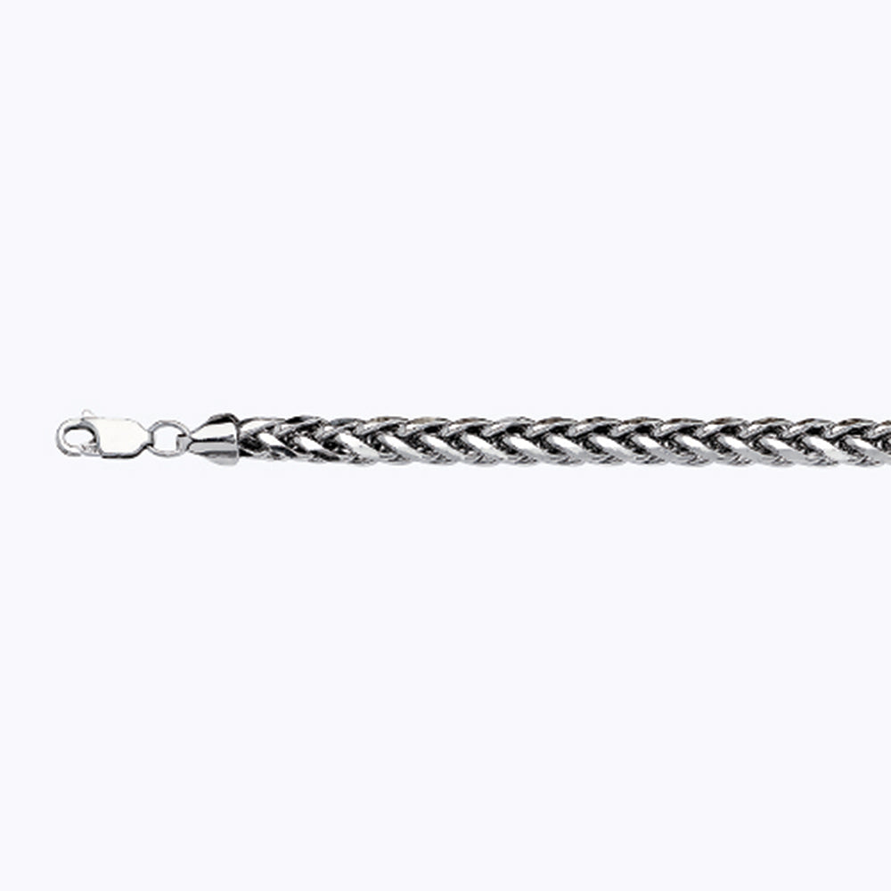 14K 4MM WHITE GOLD PALM 16" CHAIN NECKLACE (AVAILABLE IN LENGTHS 7" - 30")