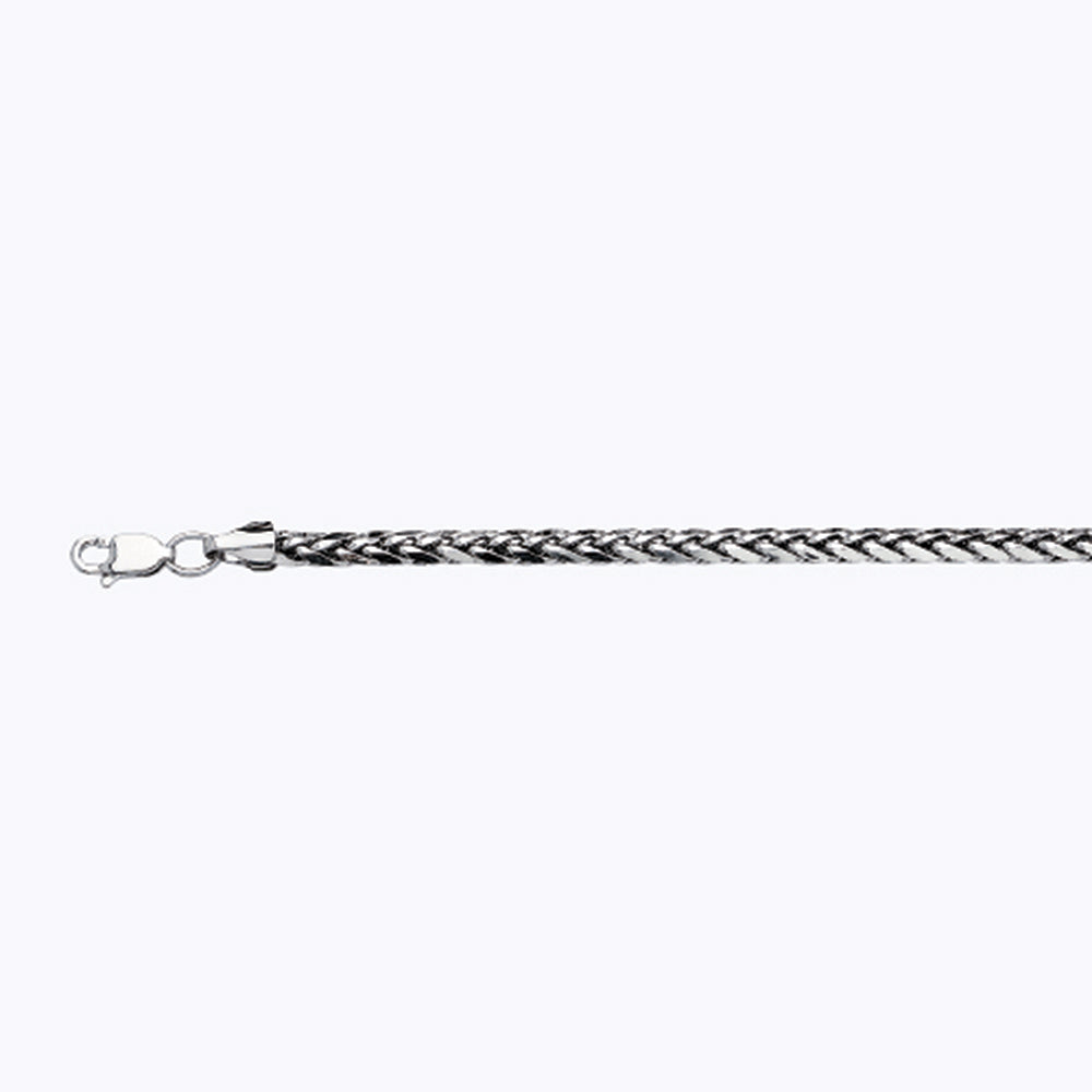 10K 3MM WHITE GOLD PALM 16" CHAIN NECKLACE