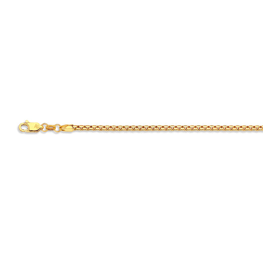 10K 2.5MM YELLOW GOLD VENETIAN BOX 16" CHAIN NECKLACE