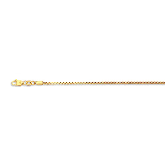 14K 1.5MM YELLOW GOLD VENETIAN BOX 16" CHAIN NECKLACE