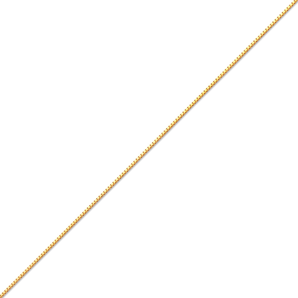 14K YELLOW GOLD BOX 040 GAUGE 16" CHAIN NECKLACE (AVAILABLE IN LENGTHS 7" - 30")