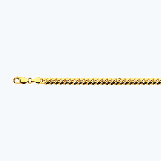 18K 6MM YELLOW GOLD SOLID MIAMI CUBAN 7" CHAIN BRACELET (AVAILABLE IN LENGTHS 7" - 30")