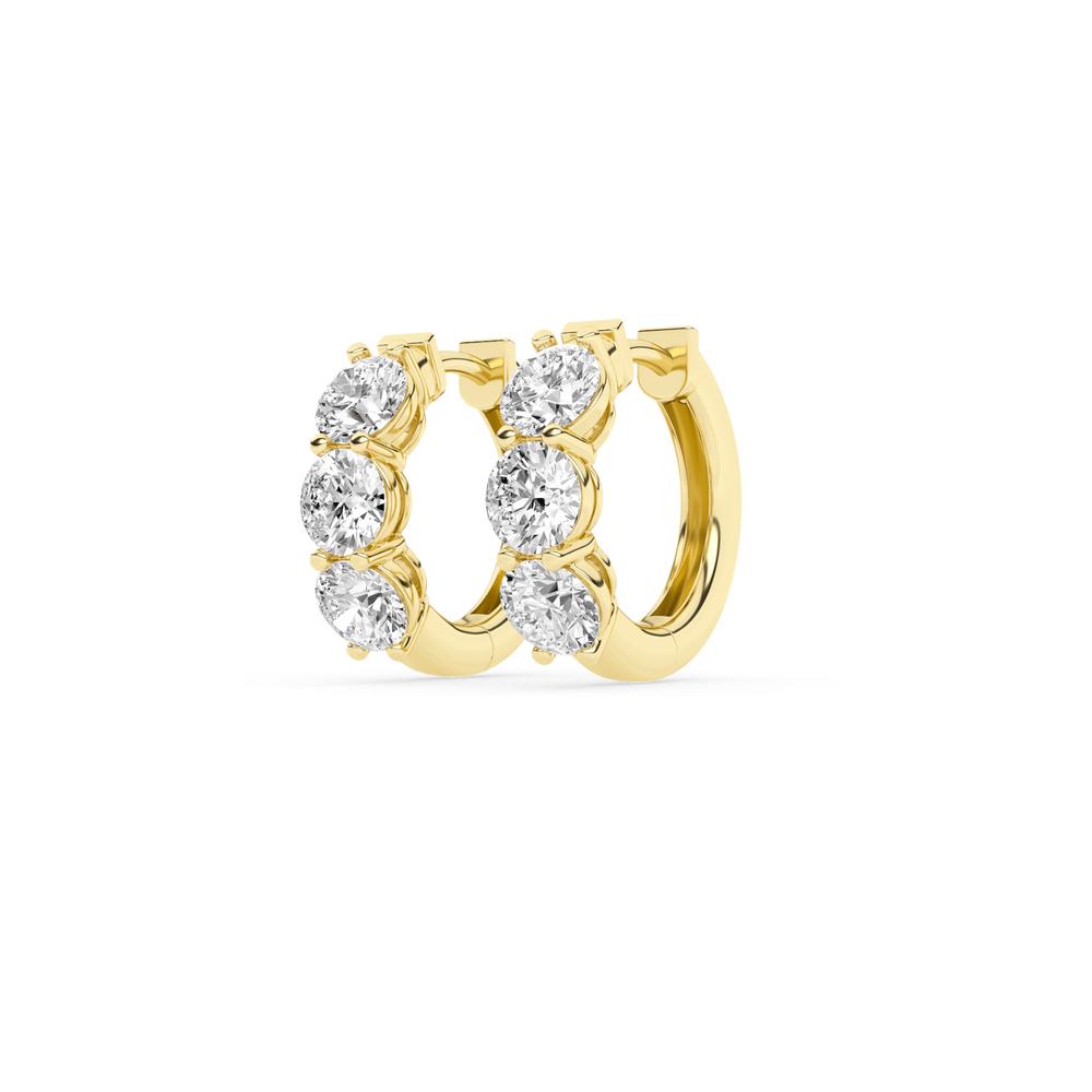 3.05 CTTW Lab Grown Diamond Hoop Earring Available in 14k White Gold,14k Yellow Gold,14k Rose Gold