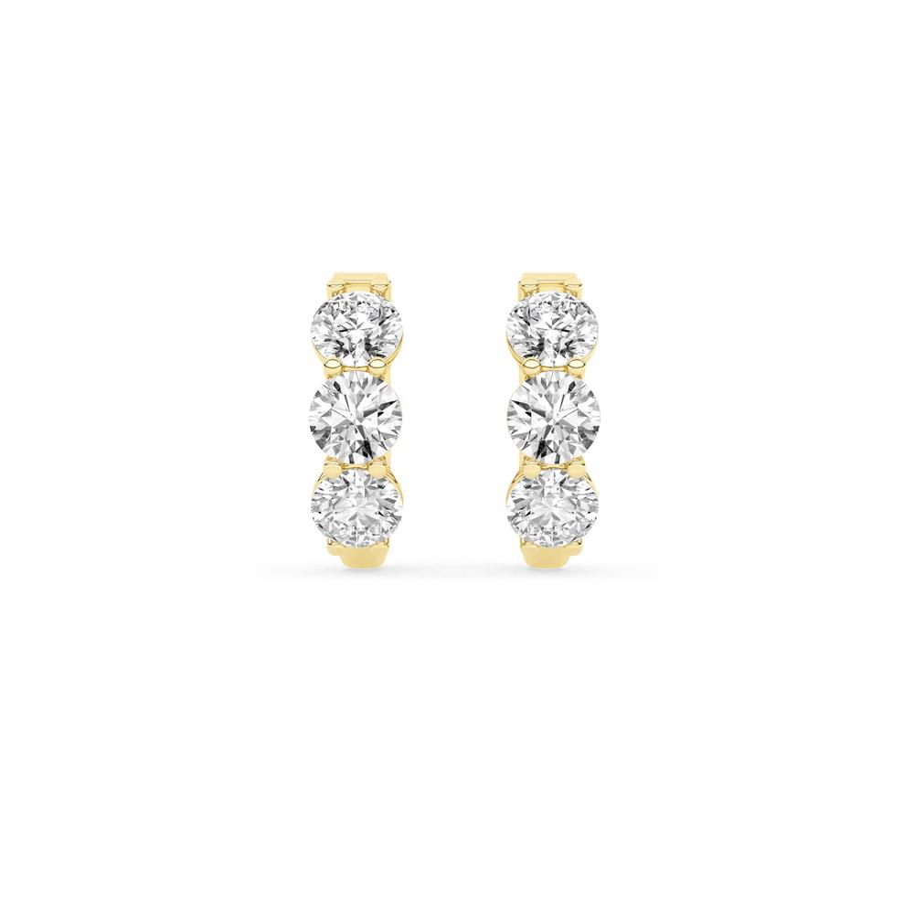 3.05 CTTW Lab Grown Diamond Hoop Earring Available in 14k White Gold,14k Yellow Gold,14k Rose Gold