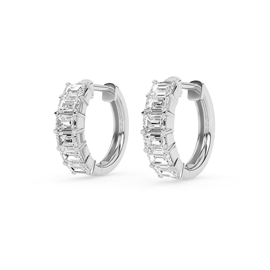 1.36 CTTW Lab Grown Diamond Hoop Earring Available in 14k White Gold,14k Yellow Gold,14k Rose Gold