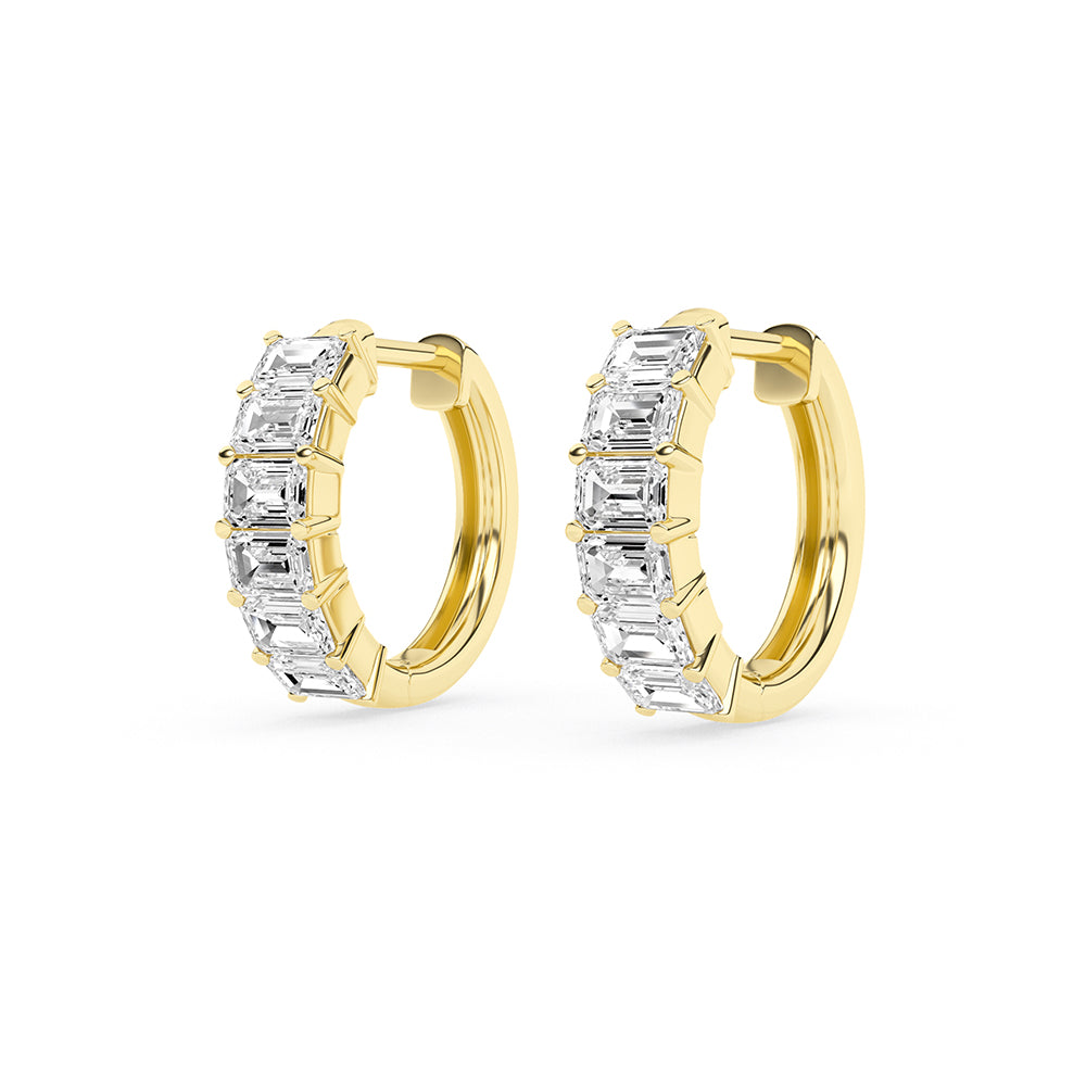 1.36 CTTW Lab Grown Diamond Hoop Earring Available in 14k White Gold,14k Yellow Gold,14k Rose Gold