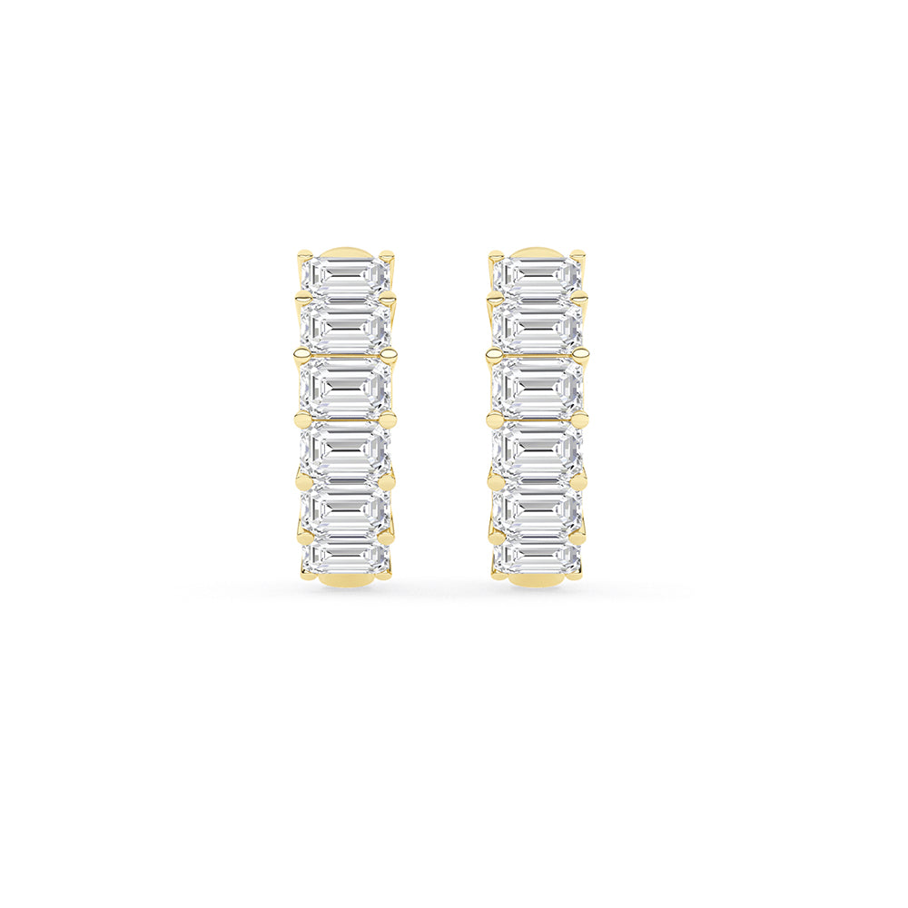 1.36 CTTW Lab Grown Diamond Hoop Earring Available in 14k White Gold,14k Yellow Gold,14k Rose Gold