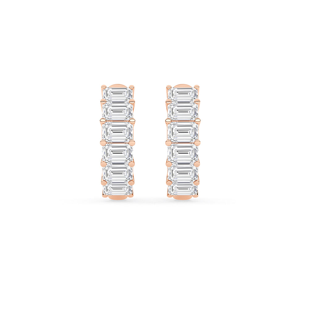 1.36 CTTW Lab Grown Diamond Hoop Earring Available in 14k White Gold,14k Yellow Gold,14k Rose Gold