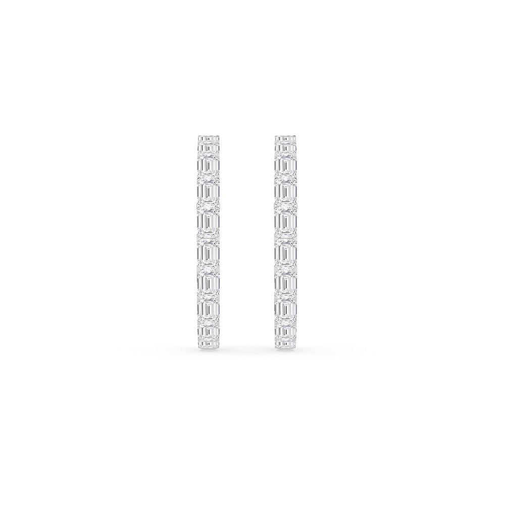 3.55 CTTW Lab Grown Diamond Hoop Earring Available in 14k White Gold,14k Yellow Gold,14k Rose Gold