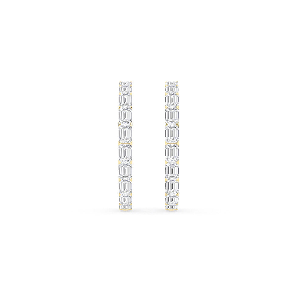 3.55 CTTW Lab Grown Diamond Hoop Earring Available in 14k White Gold,14k Yellow Gold,14k Rose Gold