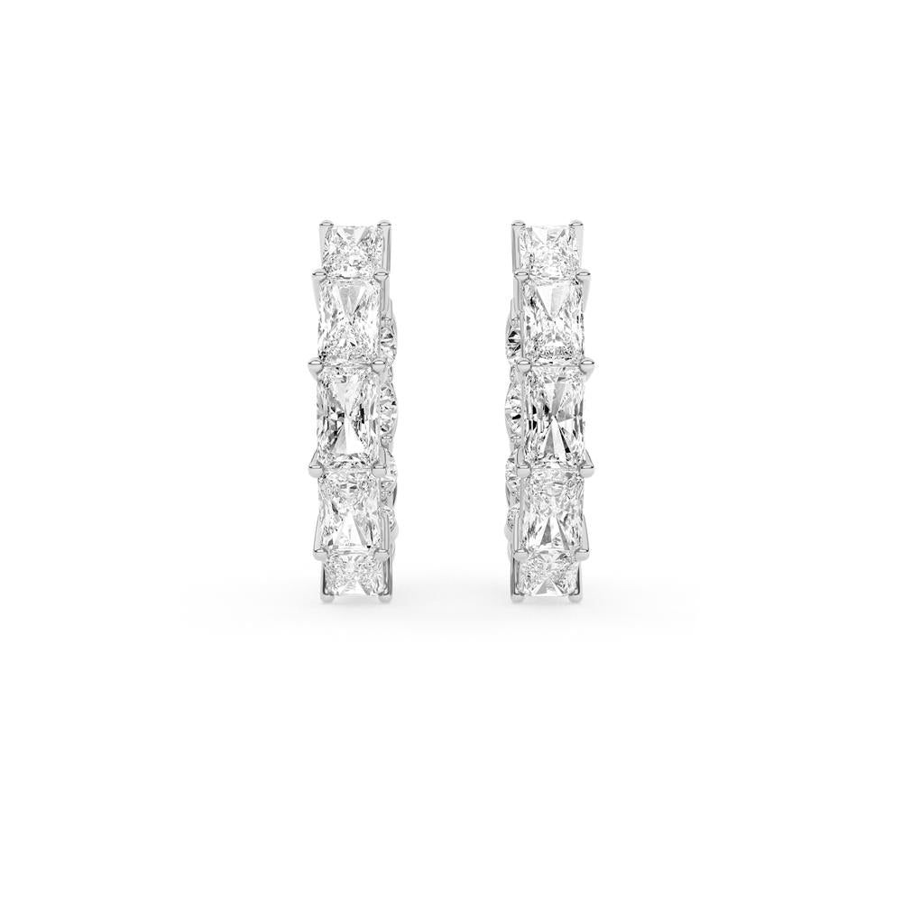 4.73 CTTW Lab Grown Diamond Hoop Earring Available in 14k White Gold,14k Yellow Gold,14k Rose Gold