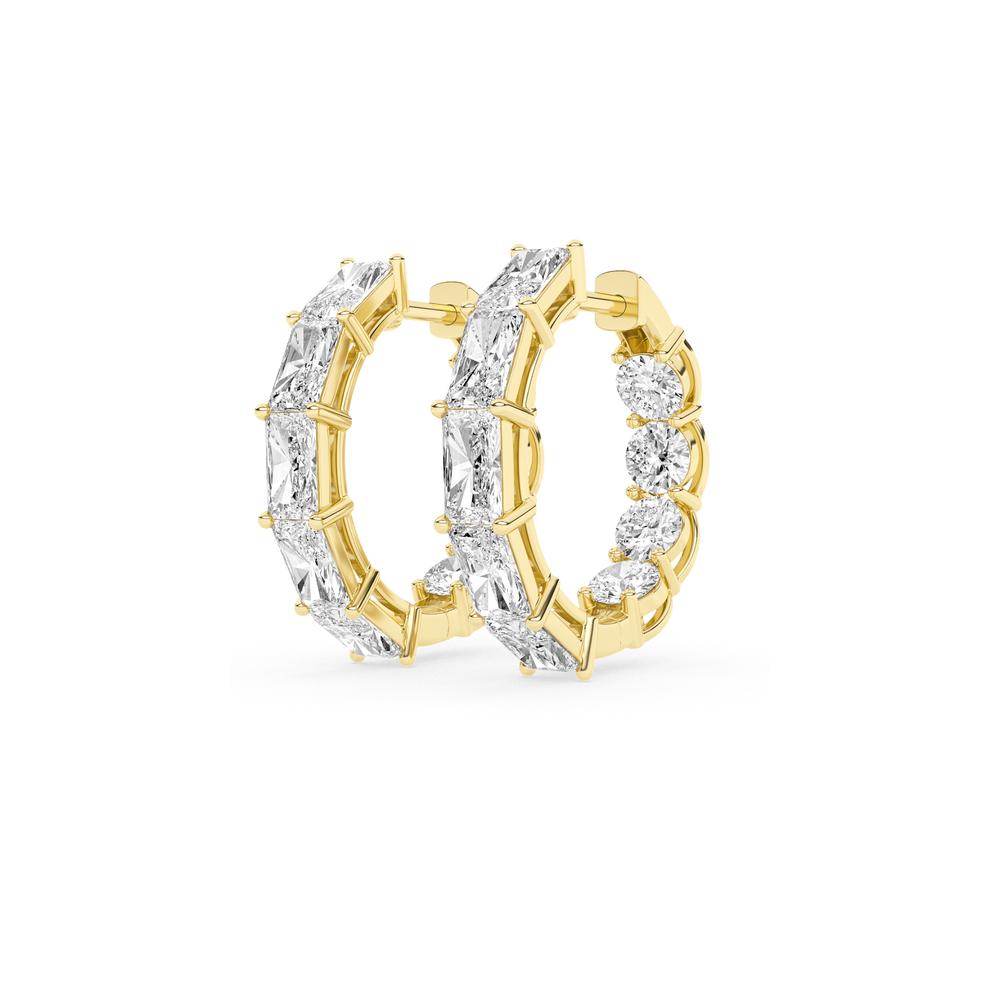 4.73 CTTW Lab Grown Diamond Hoop Earring Available in 14k White Gold,14k Yellow Gold,14k Rose Gold