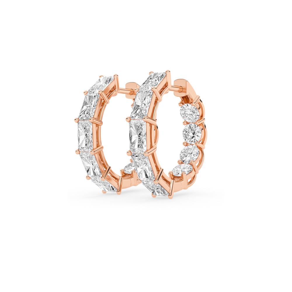 4.73 CTTW Lab Grown Diamond Hoop Earring Available in 14k White Gold,14k Yellow Gold,14k Rose Gold