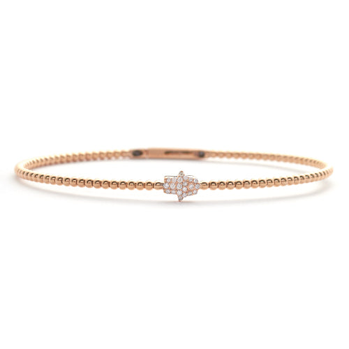 14KR 0.10CTW DIAMOND LADIES HAMZA BANGLE