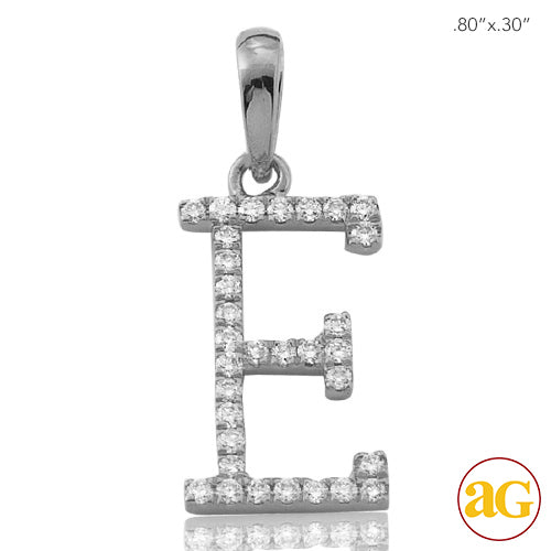 14KW 0.20CTW DIAMOND INITIAL PENDANT