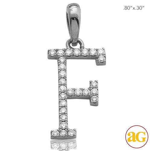 14KW 0.15CTW DIAMOND INITIAL PENDANT