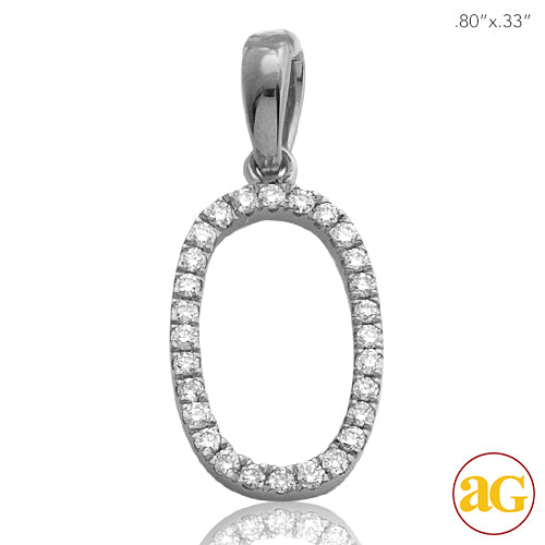 14KW 0.15CTW DIAMOND INITIAL PENDANT