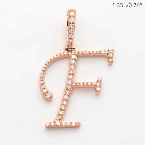 14KR 0.40CTW DIAMOND INITIAL PENDANT