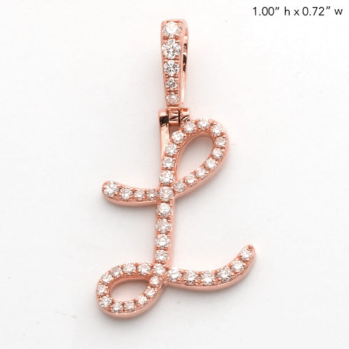 14KR 0.40CTW DIAMOND INITIAL PENDANT