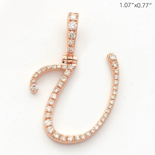 14KR 0.40CTW DIAMOND INITIAL PENDANT