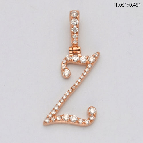 14KR 0.40CTW DIAMOND INITIAL PENDANT