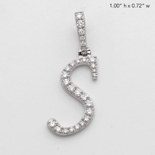 14KW 0.40CTW DIAMOND INITIAL PENDANT