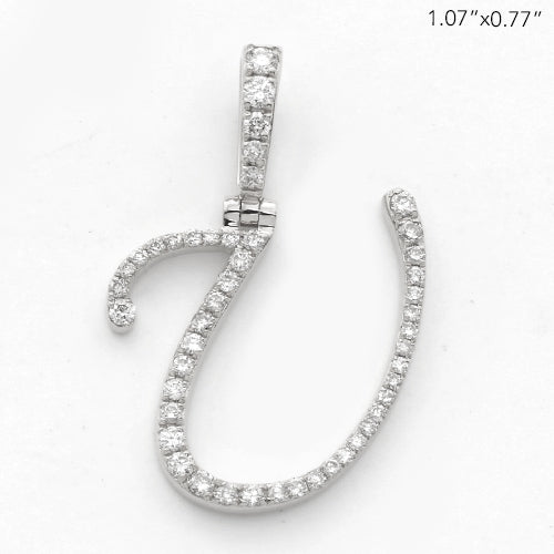 14KW 0.40CTW DIAMOND INITIAL PENDANT