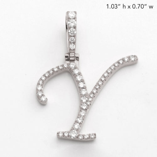 14KW 0.40CTW DIAMOND INITIAL PENDANT