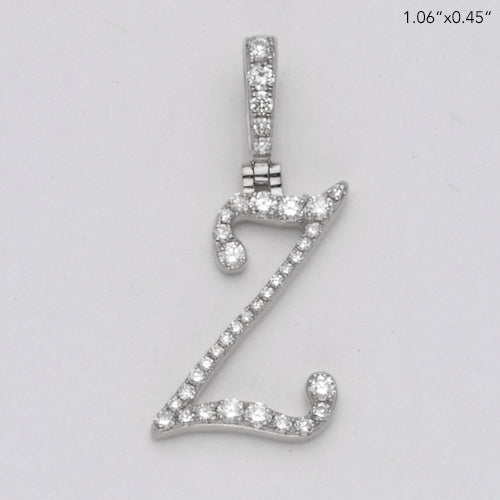 14KW 0.40CTW DIAMOND INITIAL PENDANT