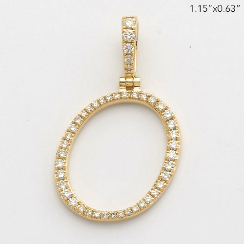 14KY 0.40CTW DIAMOND INITIAL PENDANT