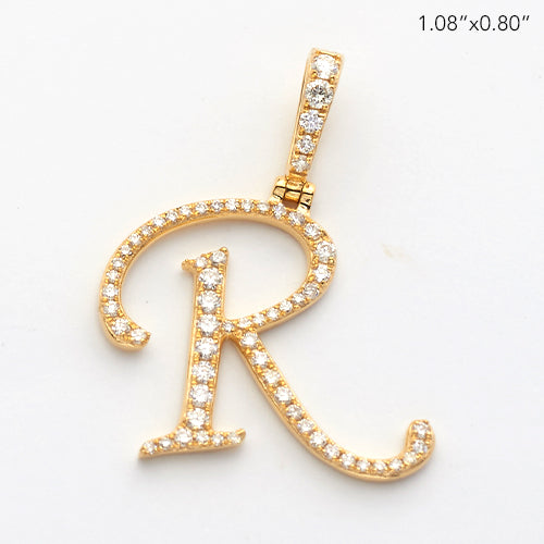 14KY 0.40CTW DIAMOND INITIAL PENDANT