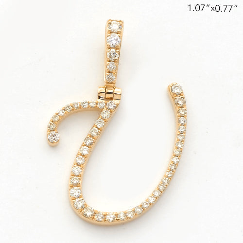 14KY 0.40CTW DIAMOND INITIAL PENDANT