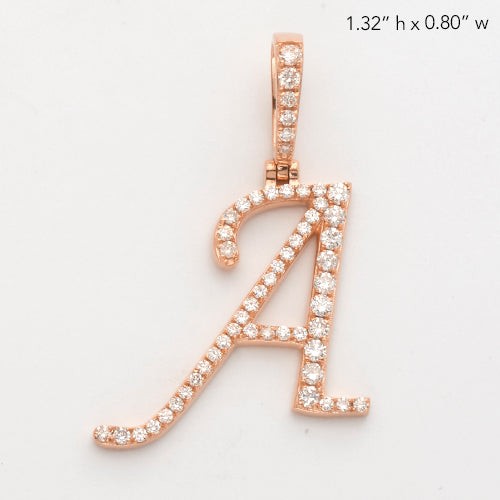 14KR 0.60CTW DIAMOND INITIAL PENDANT