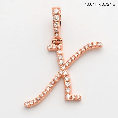 14KR 0.60CTW DIAMOND INITIAL PENDANT