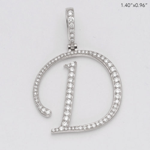 14KW 0.60CTW DIAMOND INITIAL PENDANT