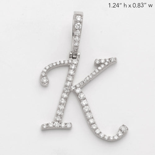 14KW 0.60CTW DIAMOND INITIAL PENDANT