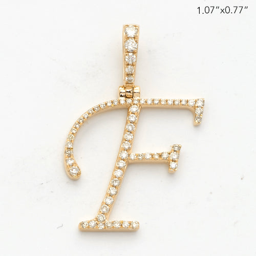 14KY 0.55CTW DIAMOND INITIAL PENDANT