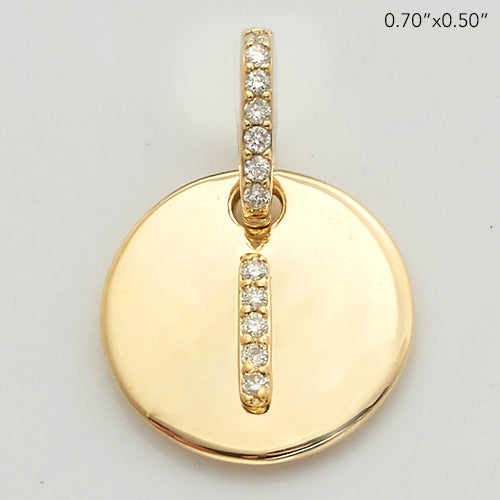 14KY 0.15CTW DIAMOND INITIAL PENDANT