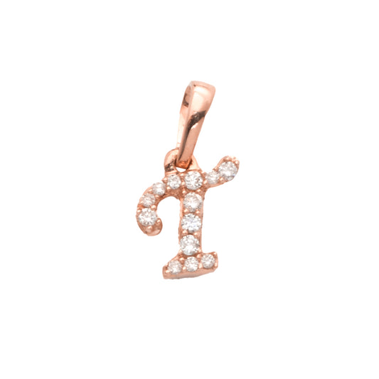 14KR 0.06CTW DIAMOND INITIAL PENDANT