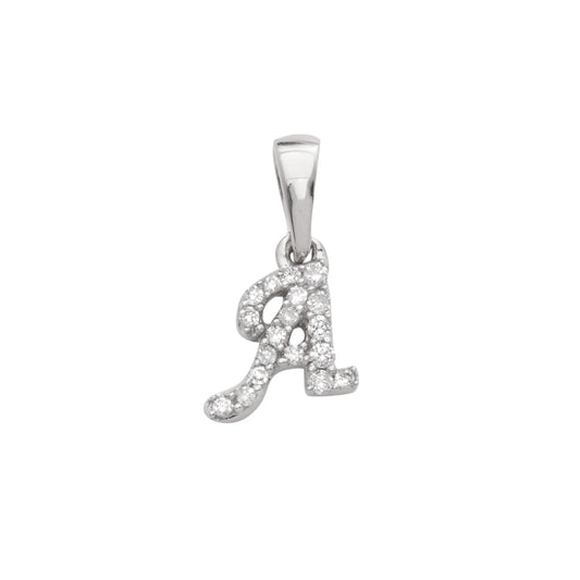 14KW 0.06CTW DIAMOND INITIAL PENDANT