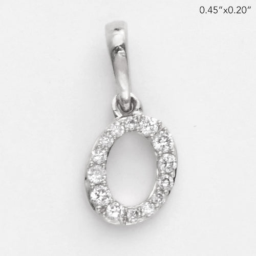 14KW 0.06CTW DIAMOND INITIAL PENDANT