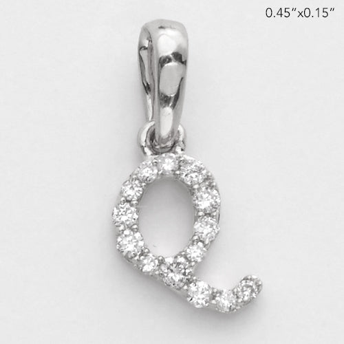 14KW 0.06CTW DIAMOND INITIAL PENDANT