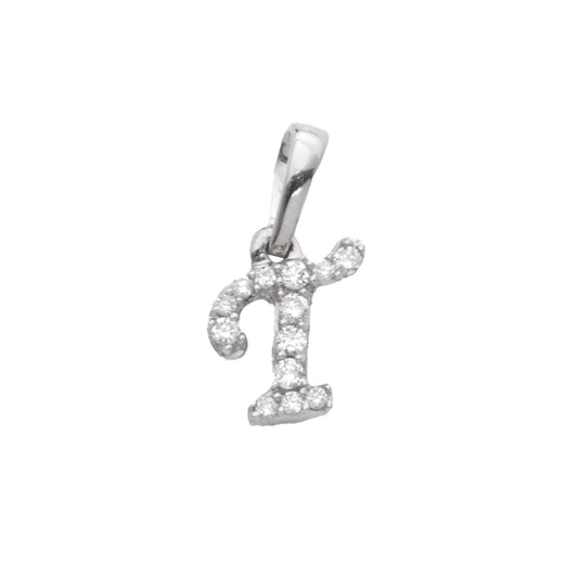 14KW 0.06CTW DIAMOND INITIAL PENDANT