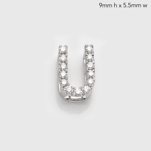 14KW 0.15CTW DIAMOND INITIAL SLIDE PENDANT