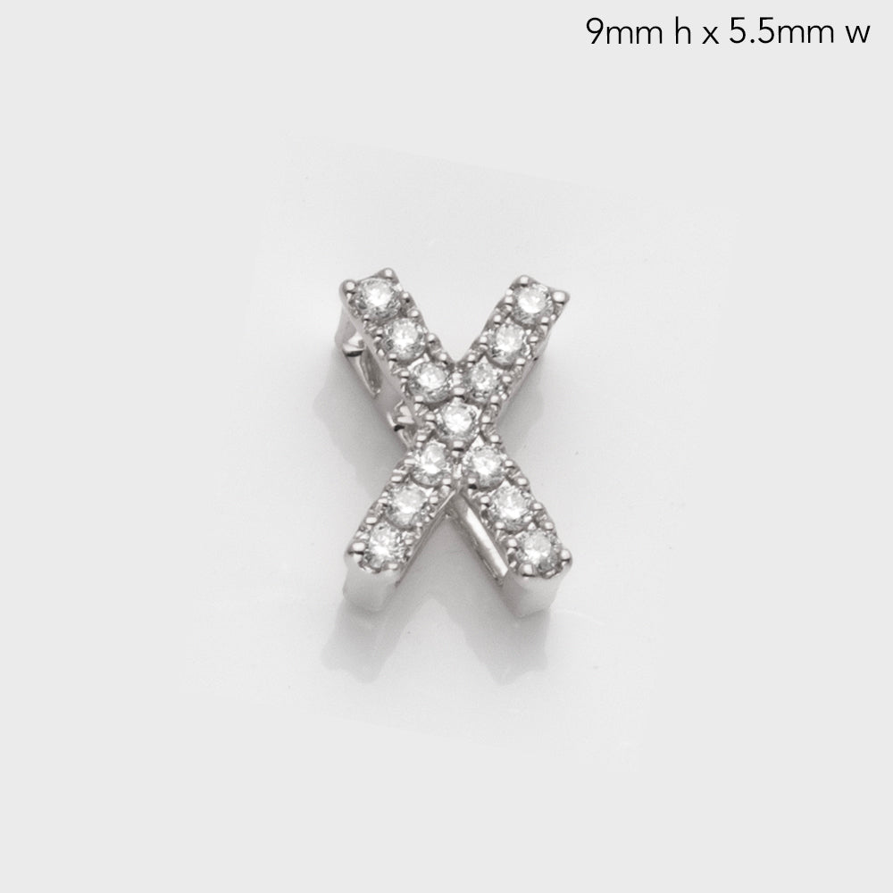 14KW 0.15CTW DIAMOND INITIAL SLIDE PENDANT